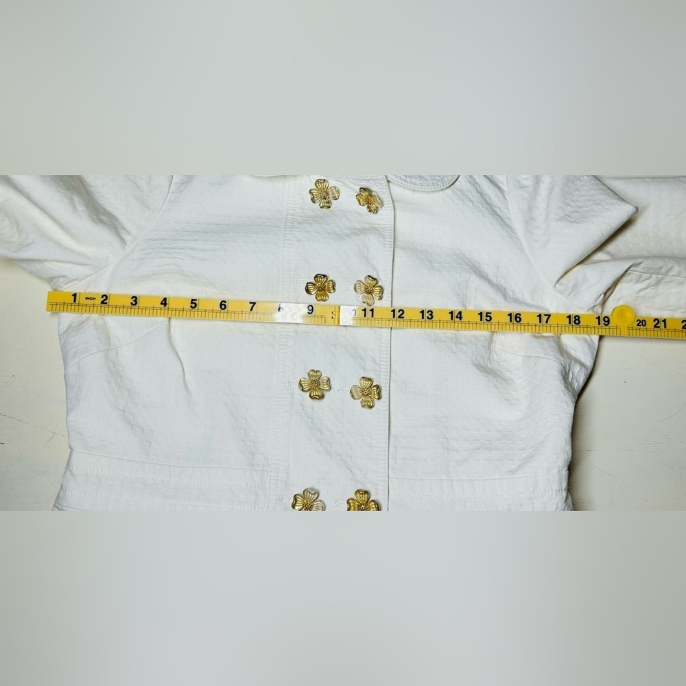 VTG Y2K 2000’s Juicy Couture Cream Double Breasted Trench Coat Size M - Picture 13 of 16